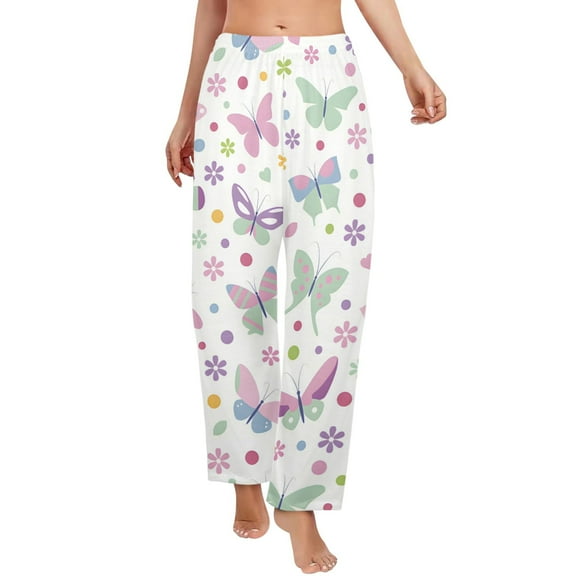 Ladies Sleeping Pajama Pants - Butterfly - Women's Pajamas - XS