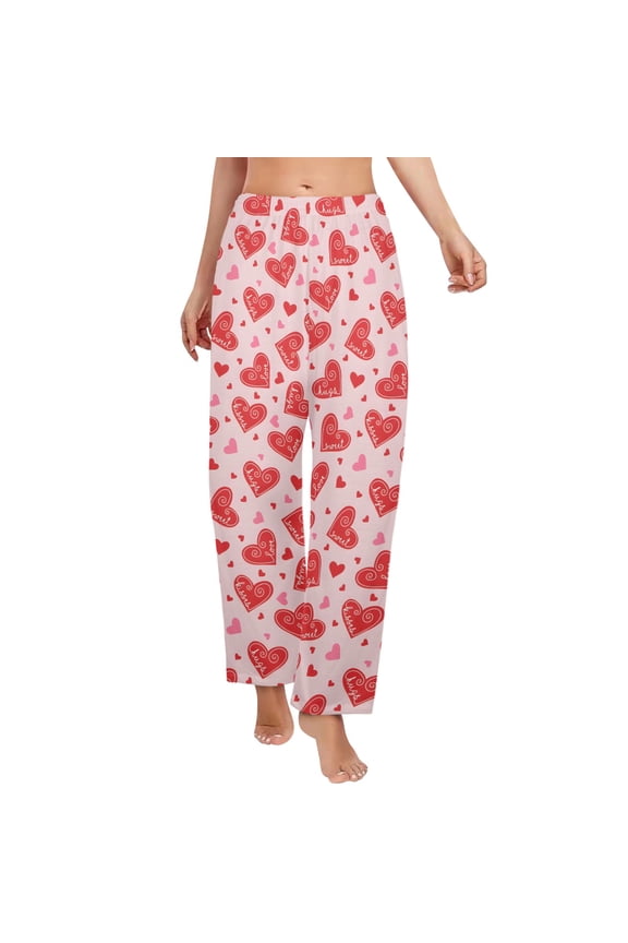 Ladies Sleeping Pajama Pants - Love Hugs - Women's Pajamas - M