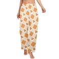 thumbnail image 1 of Ladies Sleeping Pajama Pants - Orange Plaid Love - Women's Pajamas - XL, 1 of 5