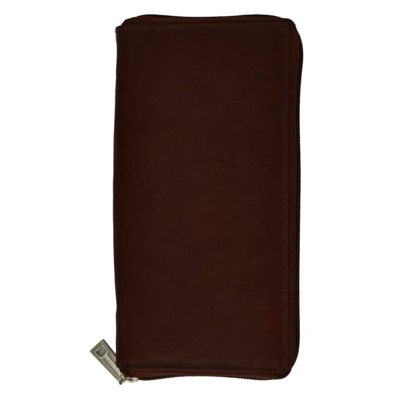 Ladies Slim Checkbook Style Leather Wallet Purse Clutch 7575 CF (C)