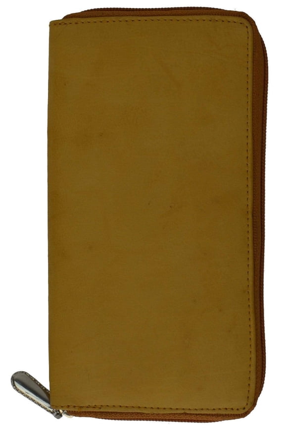 Ladies Slim Checkbook Style Leather Wallet Purse Clutch 7575 CF (C)