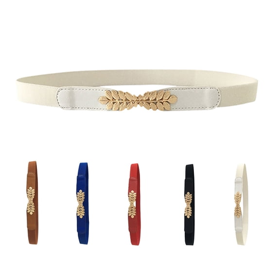 Ladies Slim Fashion Waist Belt Thin Shiny Skinny Leather Dress Accessory