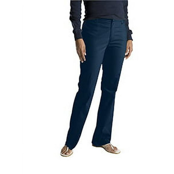 Ladies' Slim Fit Boot Cut Stretch Twill Pant - DARK NAVY _14 - S