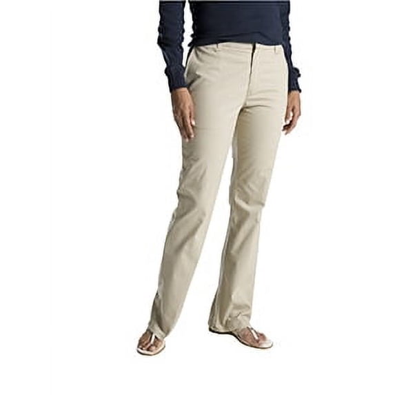 Ladies' Slim Fit Boot Cut Stretch Twill Pant - DESERT SAND _18 - LN