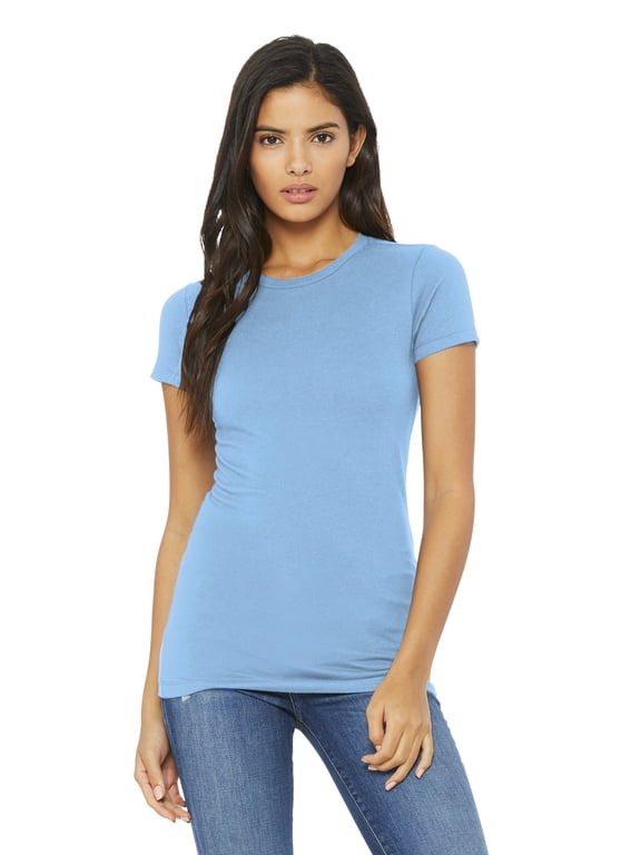 Ladies' Slim Fit T-Shirt - BABY BLUE - M