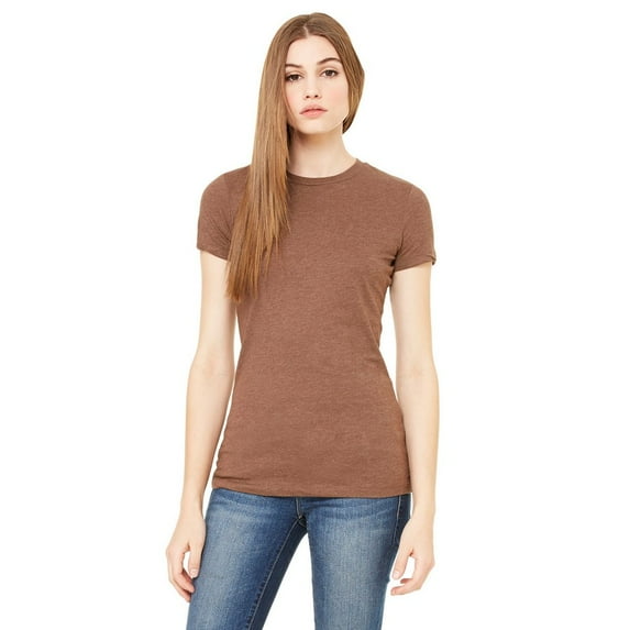 Ladies' Slim Fit T-Shirt - HEATHER BROWN - L