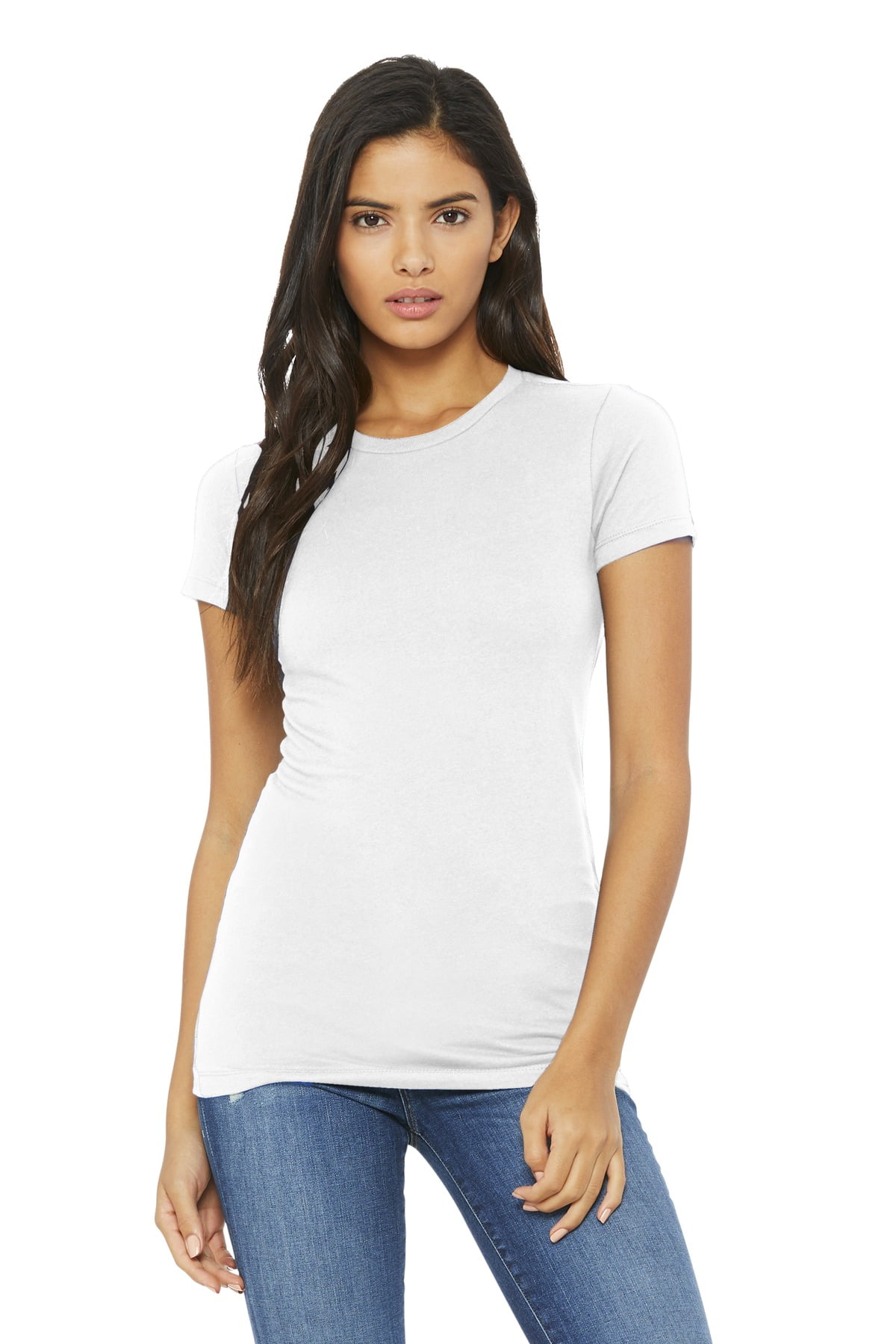slim fit white t shirt women's