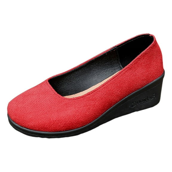 Ladies Slip On Flats for Travel Compact & Versatile Stylish Women's Casual Shoes For Everyday Wear On Design Comfortable Wedge Heel Versatile For All Seasons With Casual Outfits