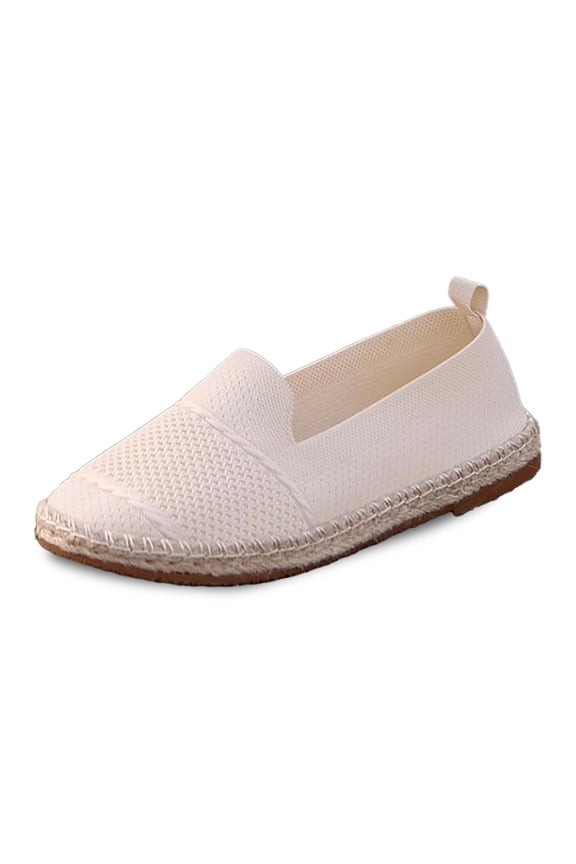 Ladies Slip On Flats for Travel Compact & Versatile Women's Casual Shoes Comfortable Flat On Loafers For Everyday Wear Breathable Knit Sole Design With Jeans All Season Closed Toe