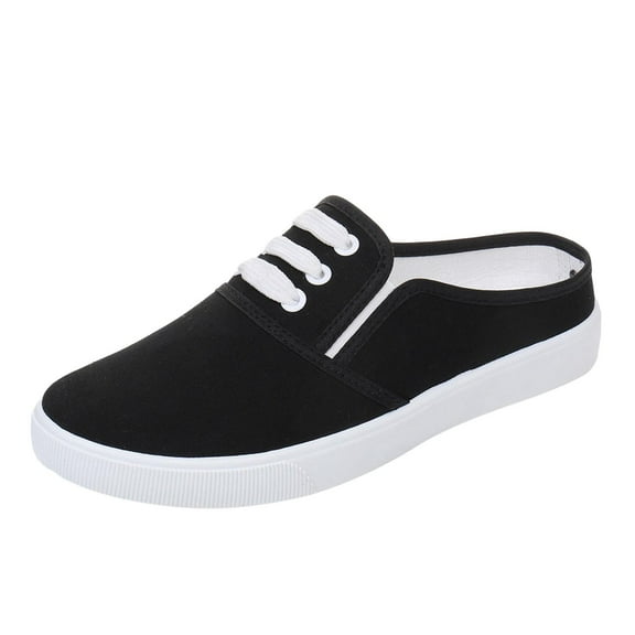 Ladies Slip On Mules for Comfortable All Day Wear Women's Comfortable Breathable Soft Sole Lightweight Casual Canvas Shoes