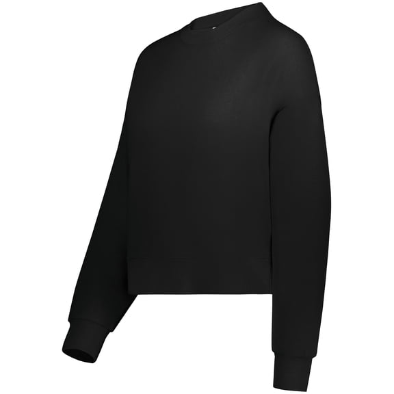 Augusta Sportswear 5424.080.2XL Ladies Slouchy Crew T-Shirt, Black - 2XL
