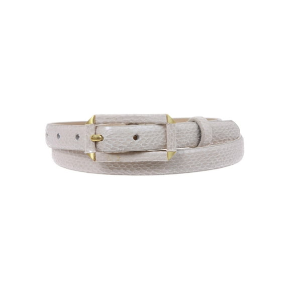 Ladies Snake Print Non leather Skinny Belt