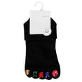 thumbnail image 1 of Ladies Socks Patchwork Socks Women Cotton Five Finger Toe Breathable Soft Short Sock Girls Streetwear with Rhinestone, 1 of 9