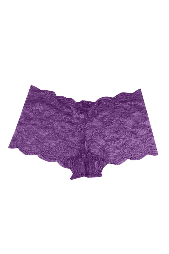 Ladies Soft Brief Underwear Lace Open Multi Color Plus Size Breathable Dailywear Panties Lightweight Comfy Stretch Underpants