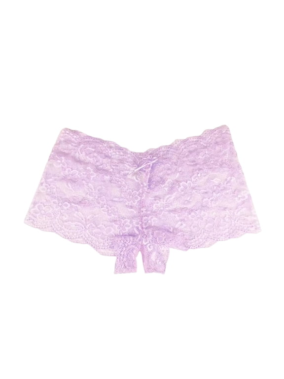 Ladies Soft Brief Underwear Lace Open Multi Color Plus Size Breathable Dailywear Panties Lightweight Comfy Stretch Underpants