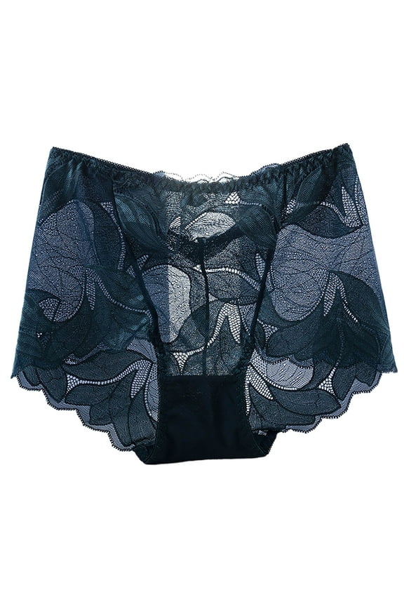 Ladies Soft Brief Underwear Plus Size High-Waist Cute Unique Lace Seamless Breathable Dailywear Panties Lightweight Comfy Stretch Underpants