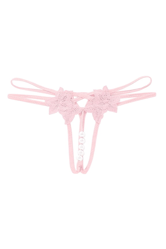 Ladies Soft Brief Underwear Sexy Sexy Crotch Pearls Transparent Breathable Dailywear Panties Lightweight Comfy Stretch Underpants