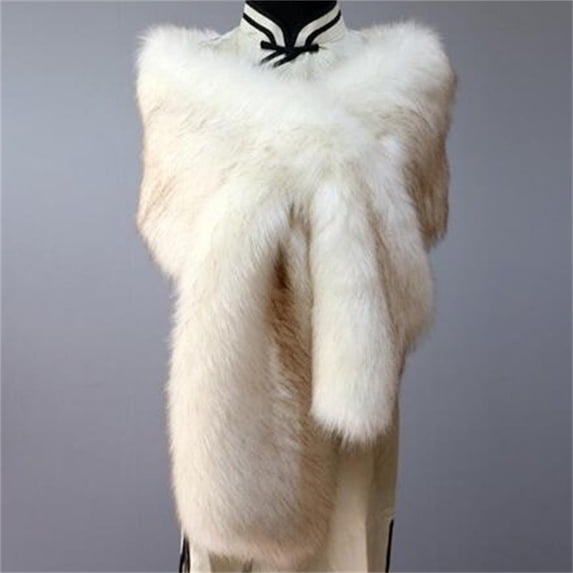 Ladies Soft Plush Scarf Cross Wrap Style with Fur Texture Ideal Winter Gift for Women Girls Scarf