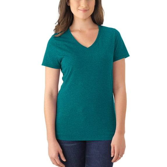 Ladies’ Soft Tri-blend V Neck T Shirt, 2 Pack