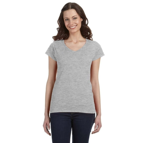 Ladies' SoftStyle® Fitted V-Neck T-Shirt