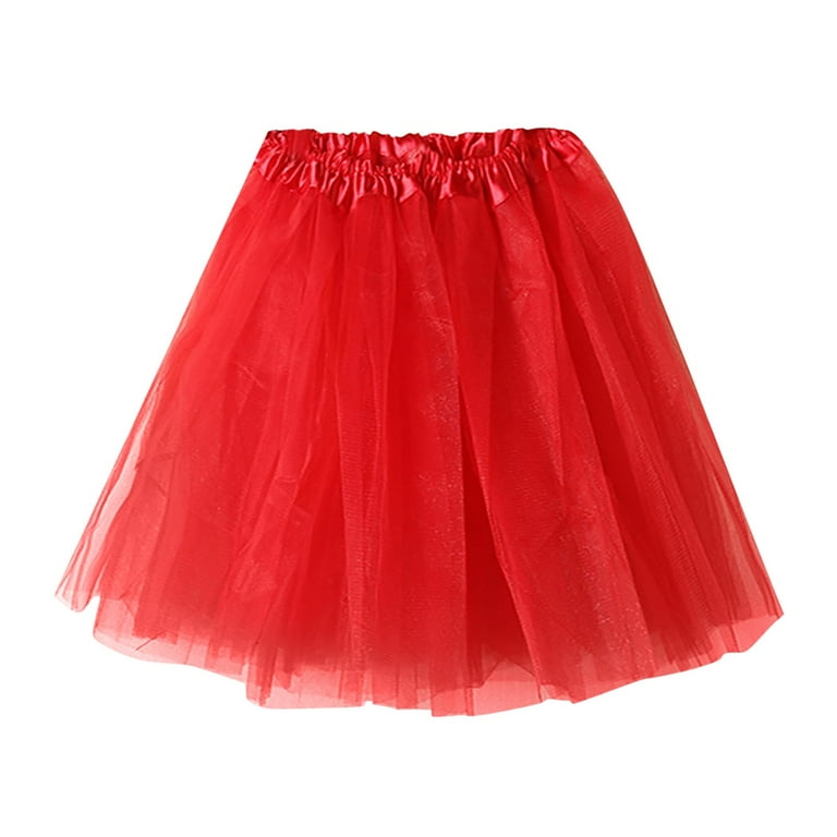 Ladies Soild Color Dress Short Fashion Pleated TUTU Dance Skirt