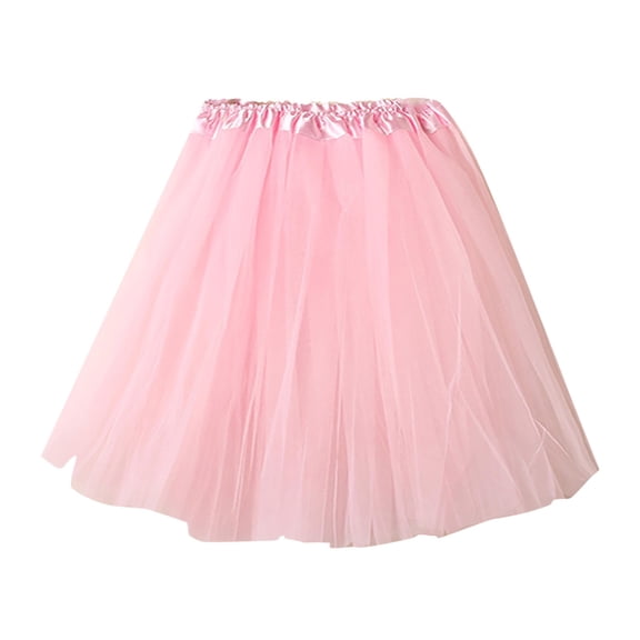 Ladies Soild Color Short Fashion Pleated Tutu Dance Skirt Club Basic Leisure Dailywear