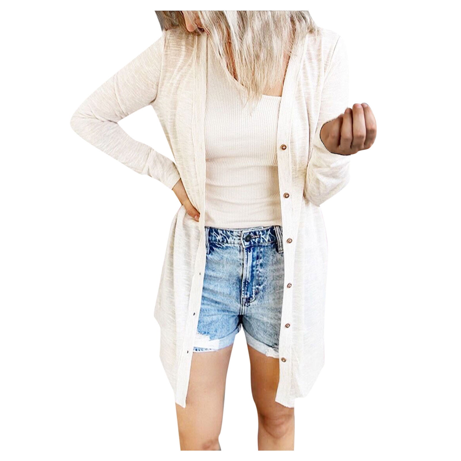 Button-Down Long Sleeve Cardigan