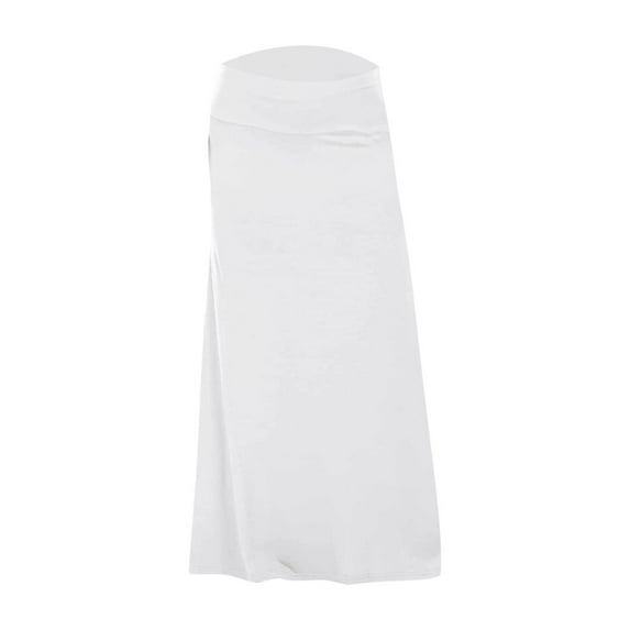 Ladies Solid Color Low Waist Elastic Waist Casual Slim A-Line Long Skirt Club Basic Leisure Dailywear