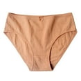thumbnail image 1 of Ladies Solid Color Thong Mid-Rise Breathable Casual Briefs, 1 of 2
