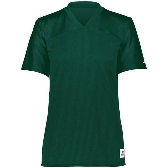Ladies Solid Flag Football Jersey, Dark Green - Extra Small