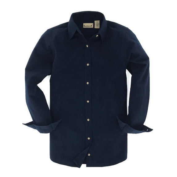 Ladies' Solid Flannel - NAVY - L