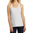 thumbnail image 1 of Ladies Solid Gathered Racerback Tank White Medium, 1 of 4