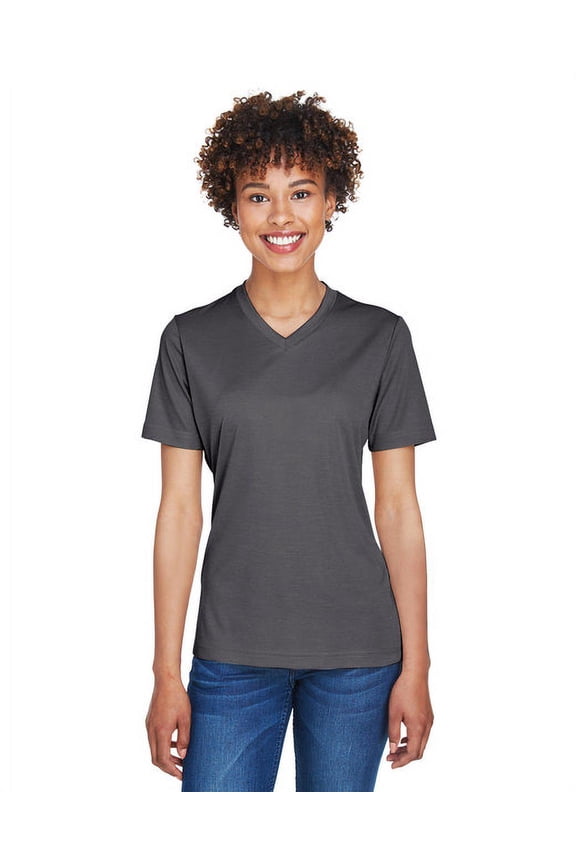 Ladies' Sonic Heather Performance T-Shirt - DK GREY HEATHER - 2XL