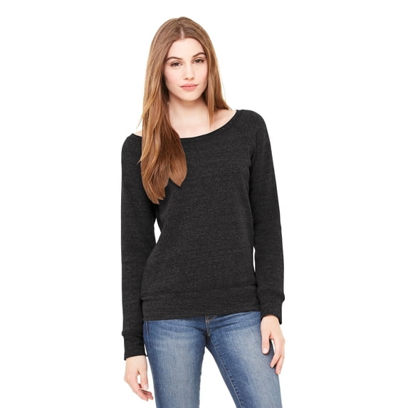 Bella + Canvas Women's Sponge Fleece Wide-Neck Sweatshirt