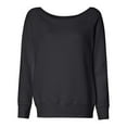 thumbnail image 1 of Ladies' Sponge Fleece Wide Neck Sweatshirt - SOLID BLK TRBLND - M, 1 of 5