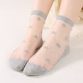 thumbnail image 1 of Ladies Spring And Summer Leisure Transparent Solid Colour Star Stockings Cool Glass Stockings Soft Short Stockings Support Socks for Women Compression Thick Boot Socks for Women under 20 Small Socks, 1 of 2