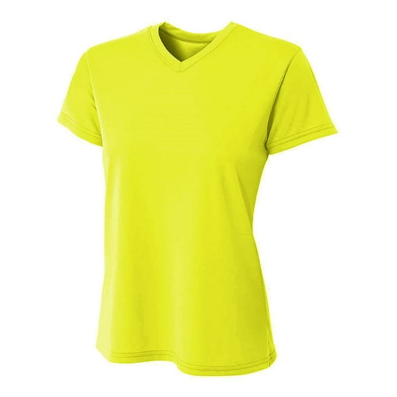 Ladies' Sprint Performance V-Neck T-Shirt - SAFETY YELLOW - M