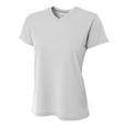 thumbnail image 1 of Ladies' Sprint Performance V-Neck T-Shirt - SILVER - L, 1 of 2