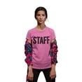 thumbnail image 1 of Ladies Staff Tee's Front & Back Screen-Print Regular US Sizing Pink, X-Large, 1 of 2
