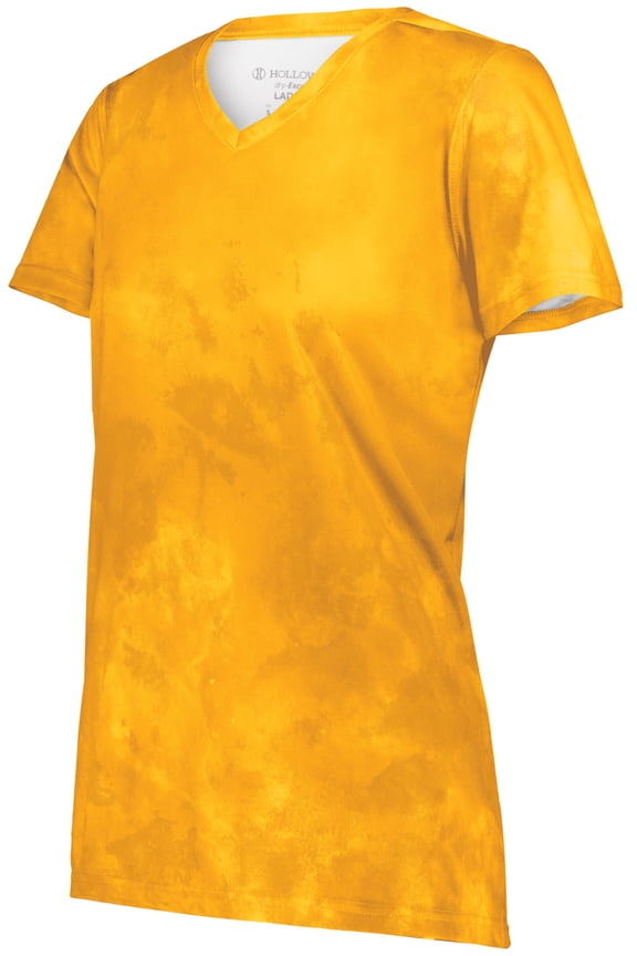Holloway 222796.87V.L Ladies Stock Cotton-Touch Poly T-Shirt, Glacier Black - Large