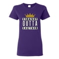thumbnail image 1 of Ladies Straight Outta Kauffman Crown Baseball Sports DT T-Shirt Tee, 1 of 2