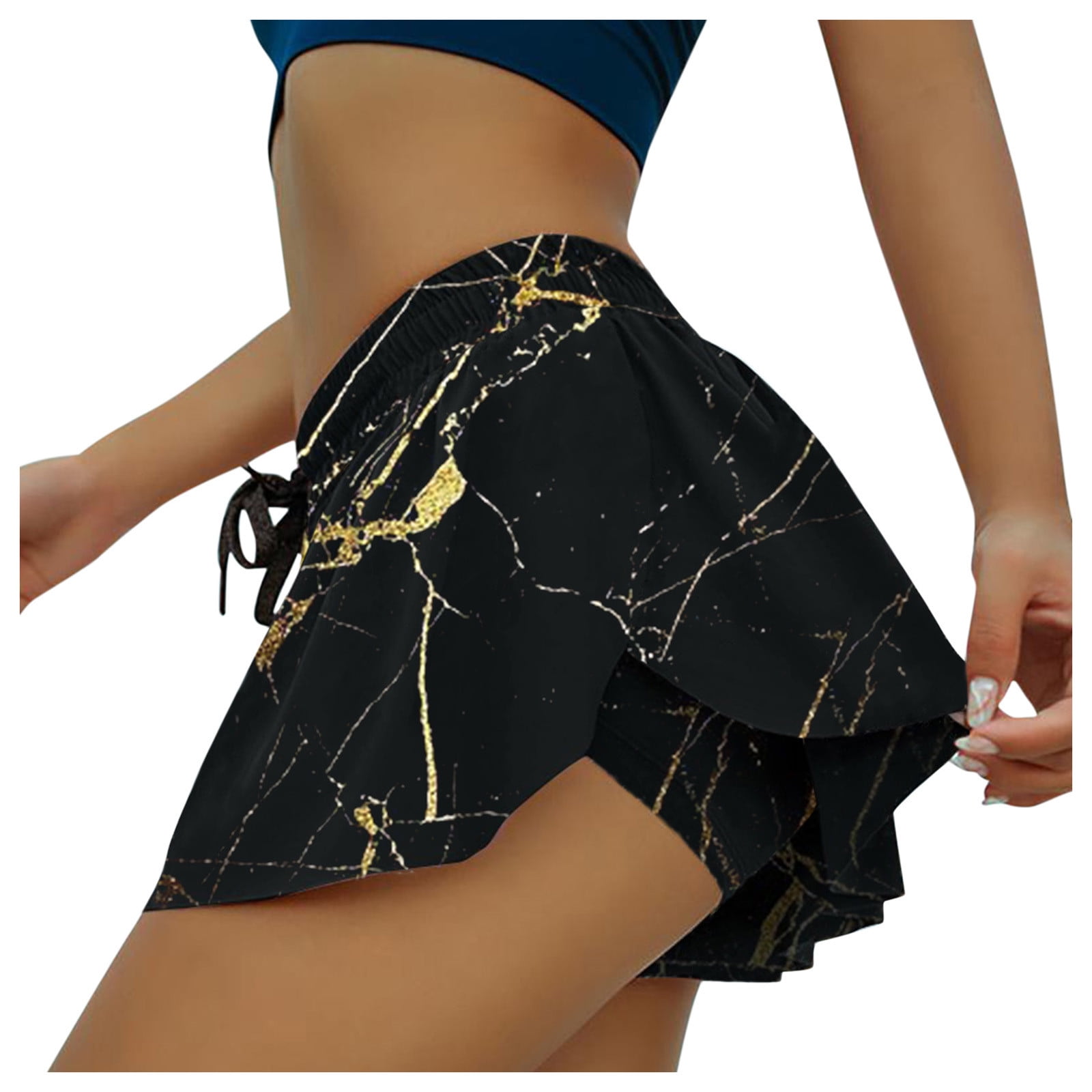 Short Pants Technical Fashion Illustration. Skirt and Shorts