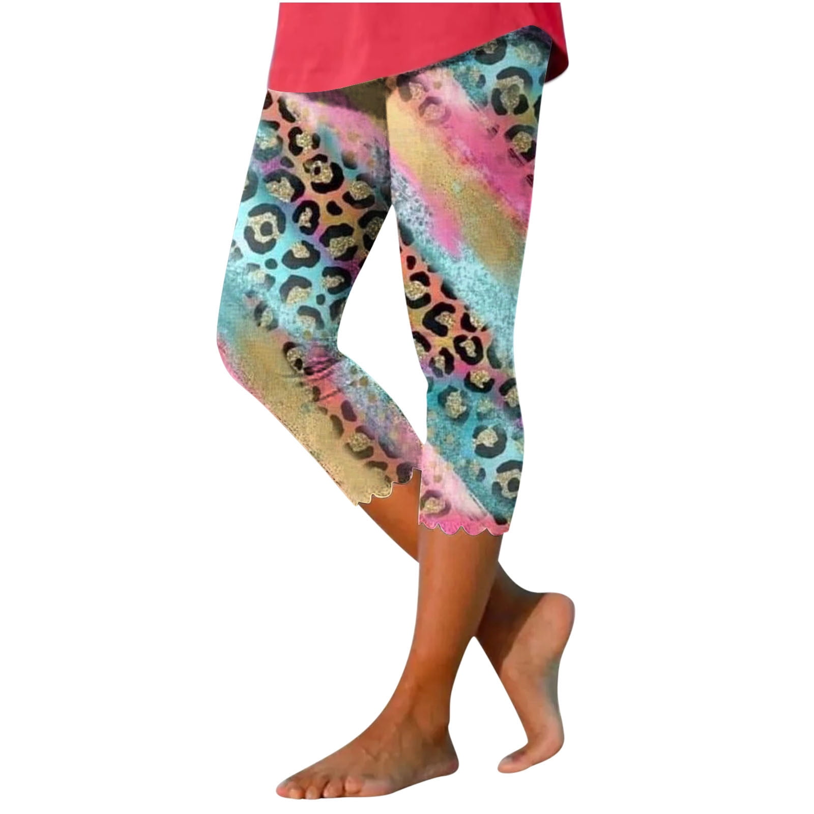 PIMOXV Summer Cropped Leggings for Women Stretch Cotton Capris Y2K Mocking  Cuffs Tie Leg Floral Printed Beach Capri Leggings, O01-beige, XX-Large :  : Clothing, Shoes & Accessories
