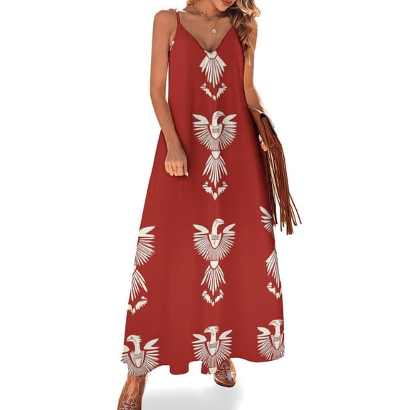 Ladies' Summer Dress Beach Sleeveless Bohemian Pattern T-shirt Vest Sun Skirt