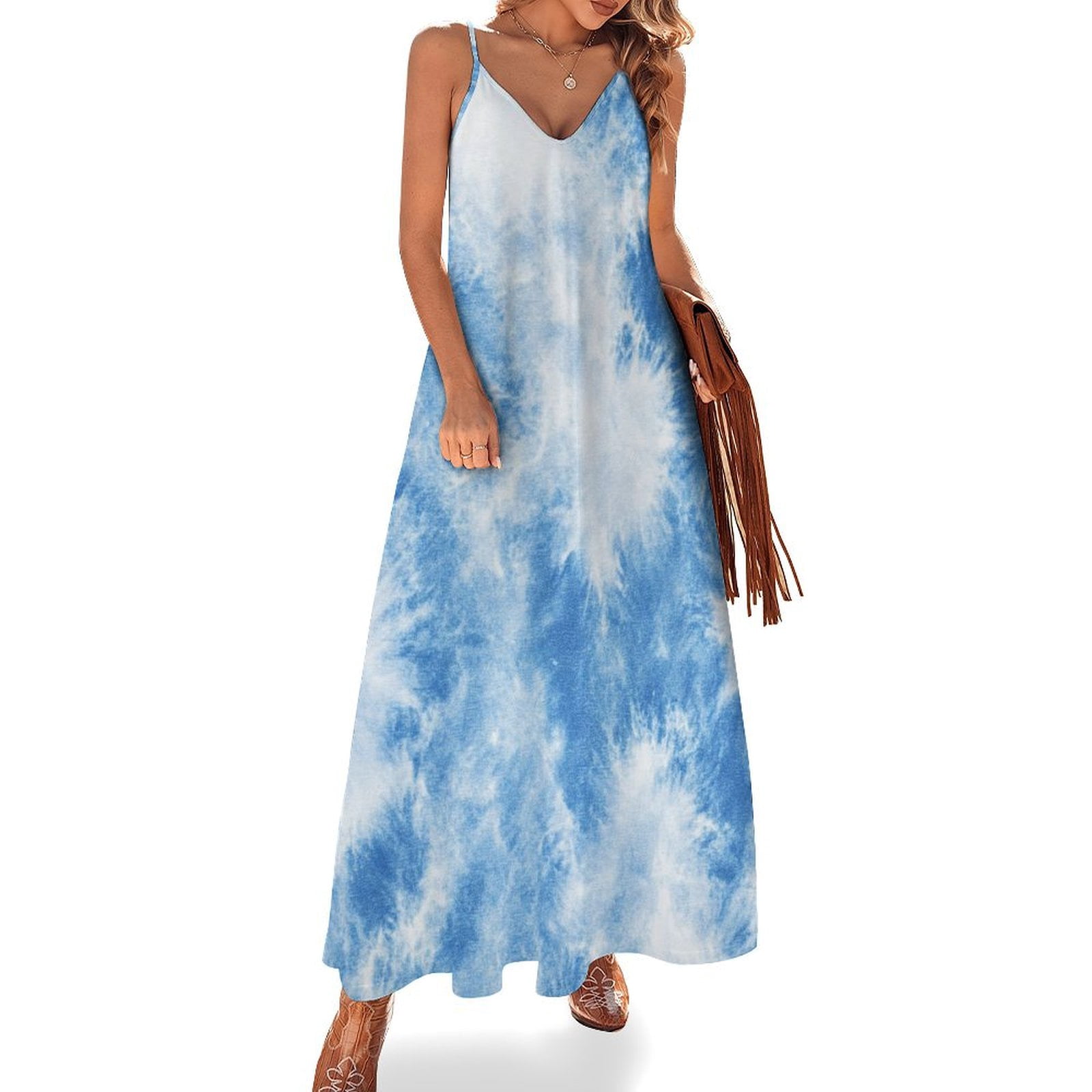 Tie Dye Summer Dress - Sleeveless Women’s Beach Holiday Look main image 0