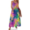 thumbnail image 1 of Ladies' Summer Dress Beach Sleeveless Colorful Tie Dye Vortex T-shirt Vest Sun Skirt, 1 of 8