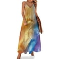 thumbnail image 1 of Ladies' Summer Dress Beach Sleeveless Colorful Tie Dye Vortex T-shirt Vest Sun Skirt, 1 of 8