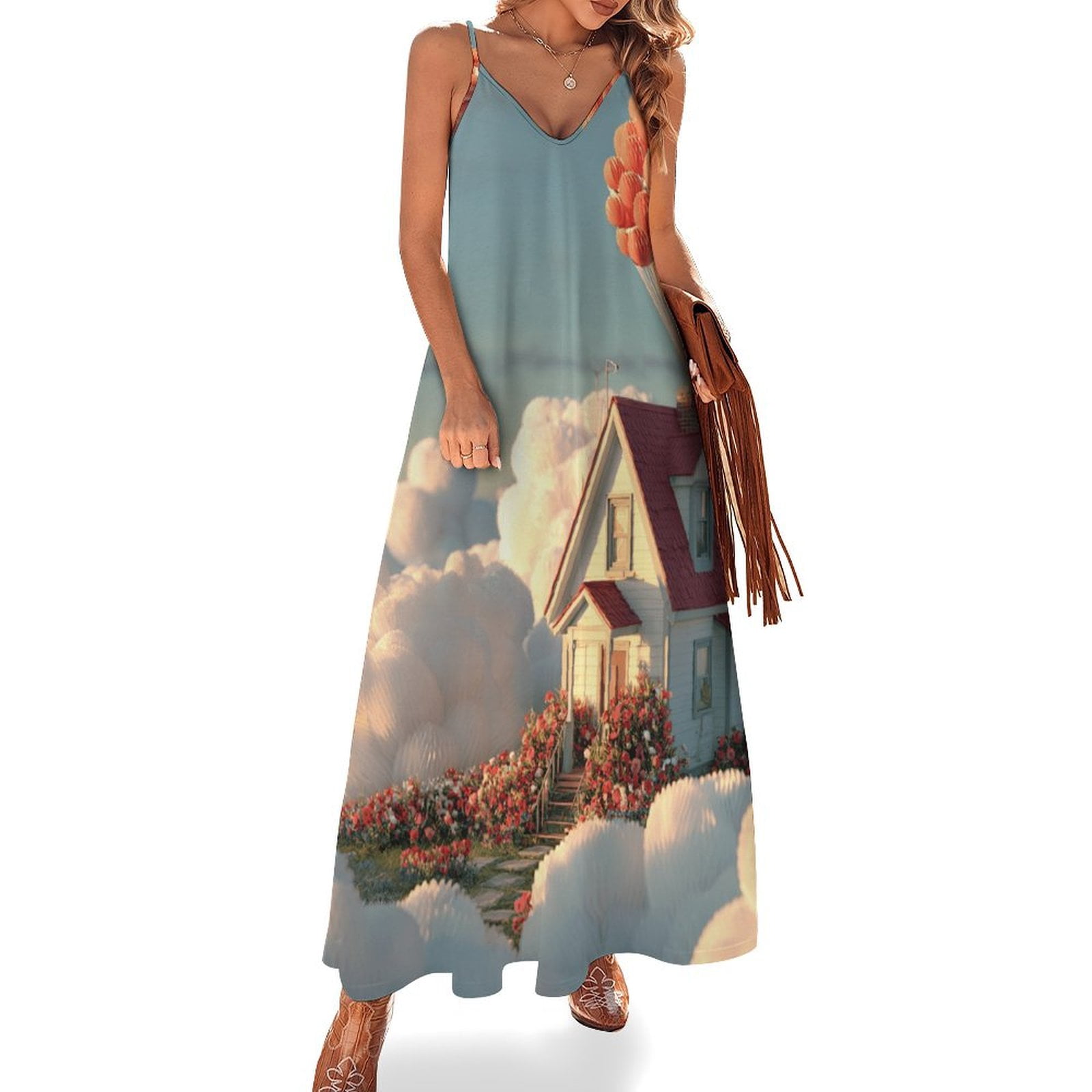 Balloon Hem Utility Dress in Camp