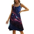 thumbnail image 1 of Ladies' Summer Dress Beach Sleeveless Galaxy Star Outer Space T-shirt Vest Sun Skirt, 1 of 8