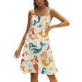 thumbnail image 1 of Ladies' Summer Dress Beach Sleeveless Ocean Cute Mermaid T-shirt Vest Sun Skirt, 1 of 8
